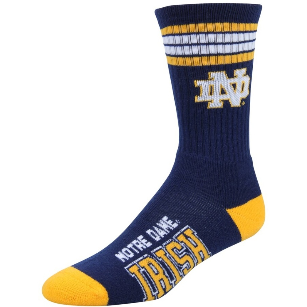 Notre Dame University Irish Mens Crew Socks 10-13